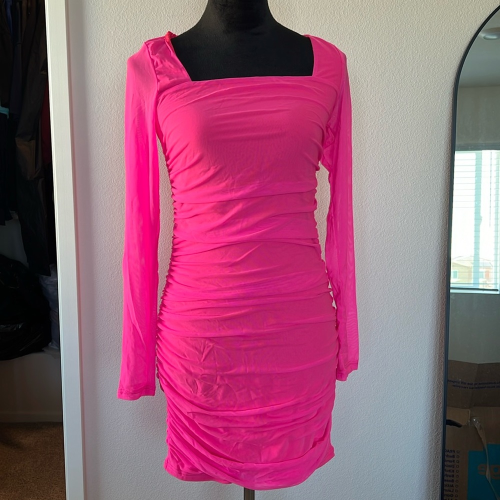 Hot pink dress